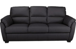 Collection Trieste Large Leather Sofa - Black